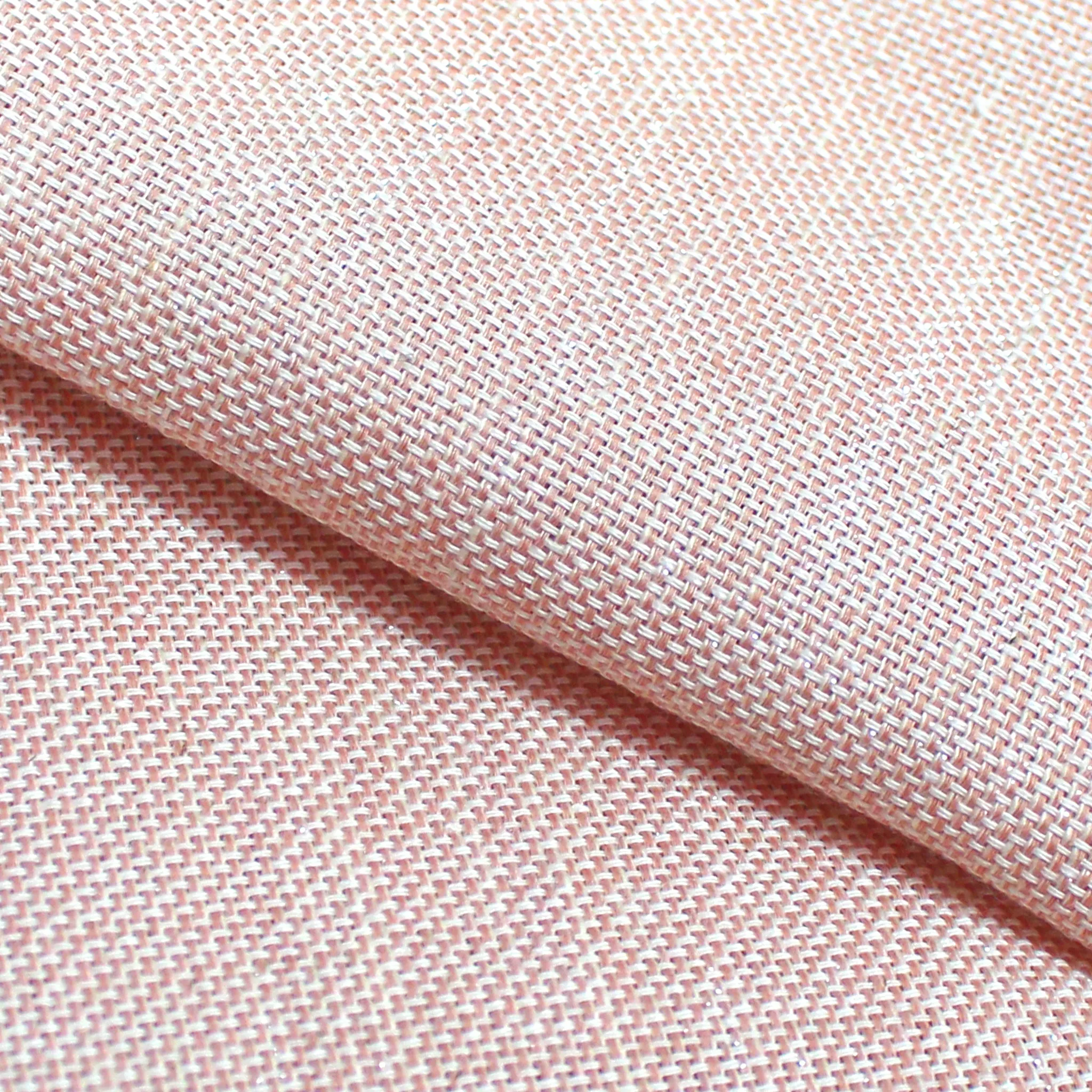 European 'glistening' cotton/viscose/linen blend woven - blush
