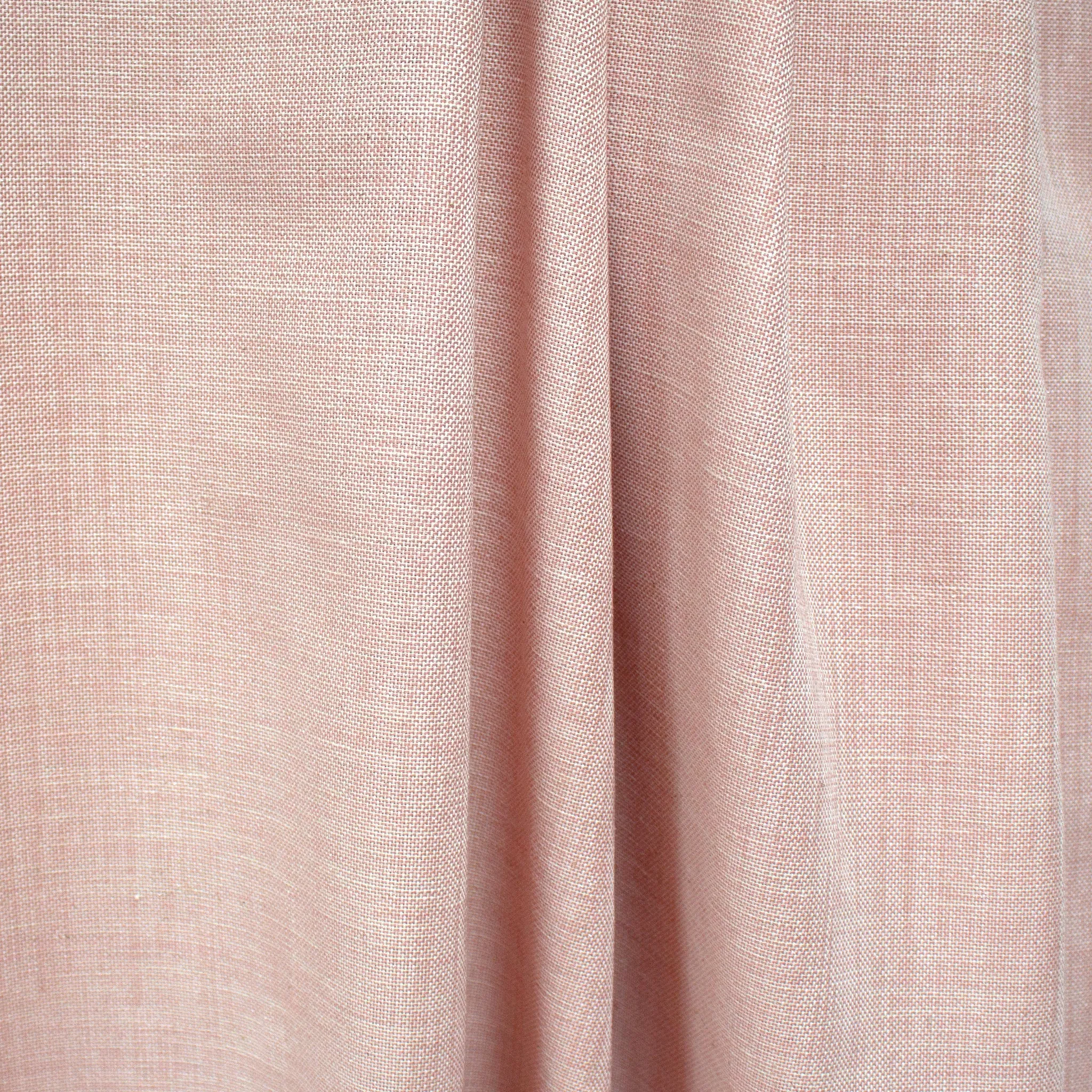 European 'glistening' cotton/viscose/linen blend woven - blush