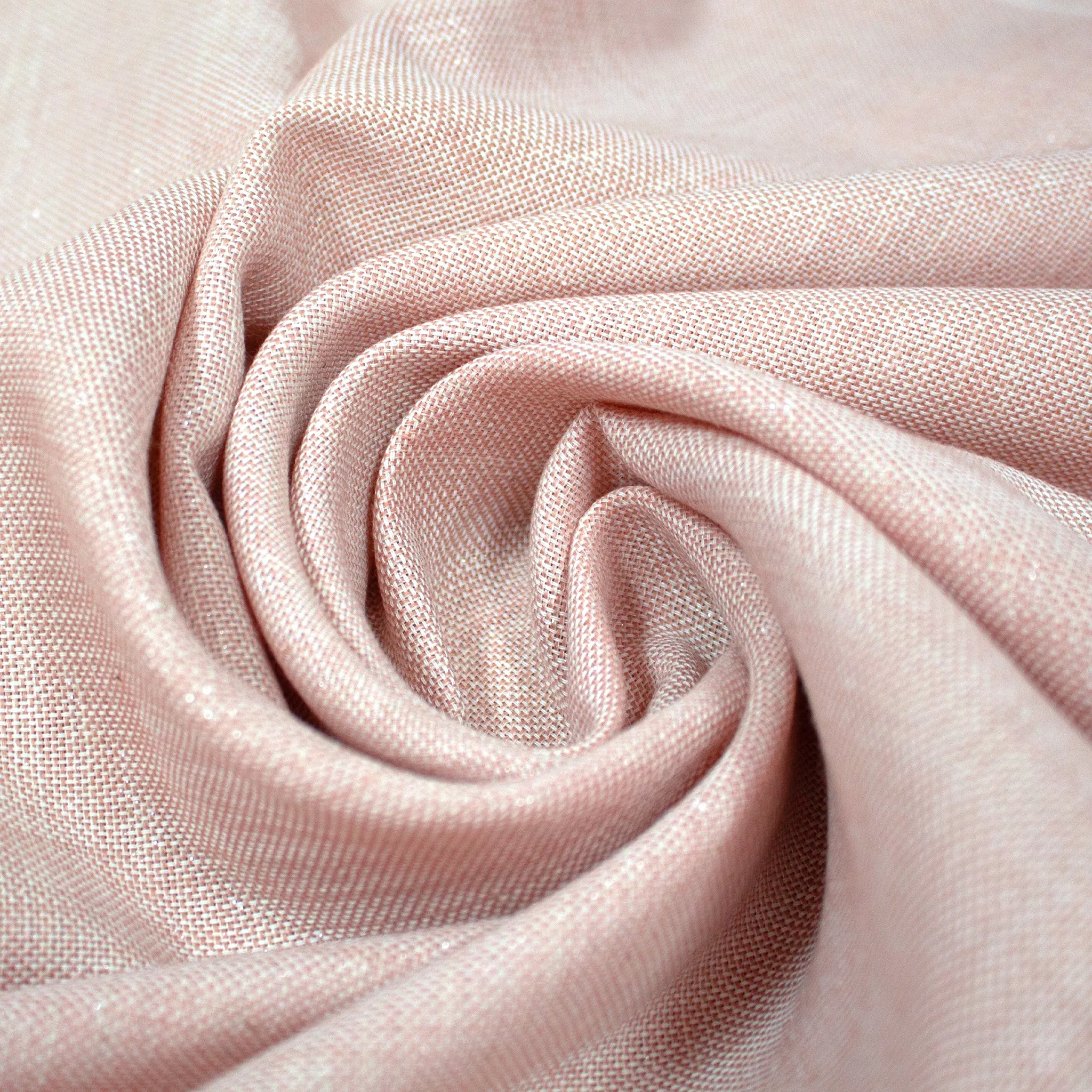 European 'glistening' cotton/viscose/linen blend woven - blush