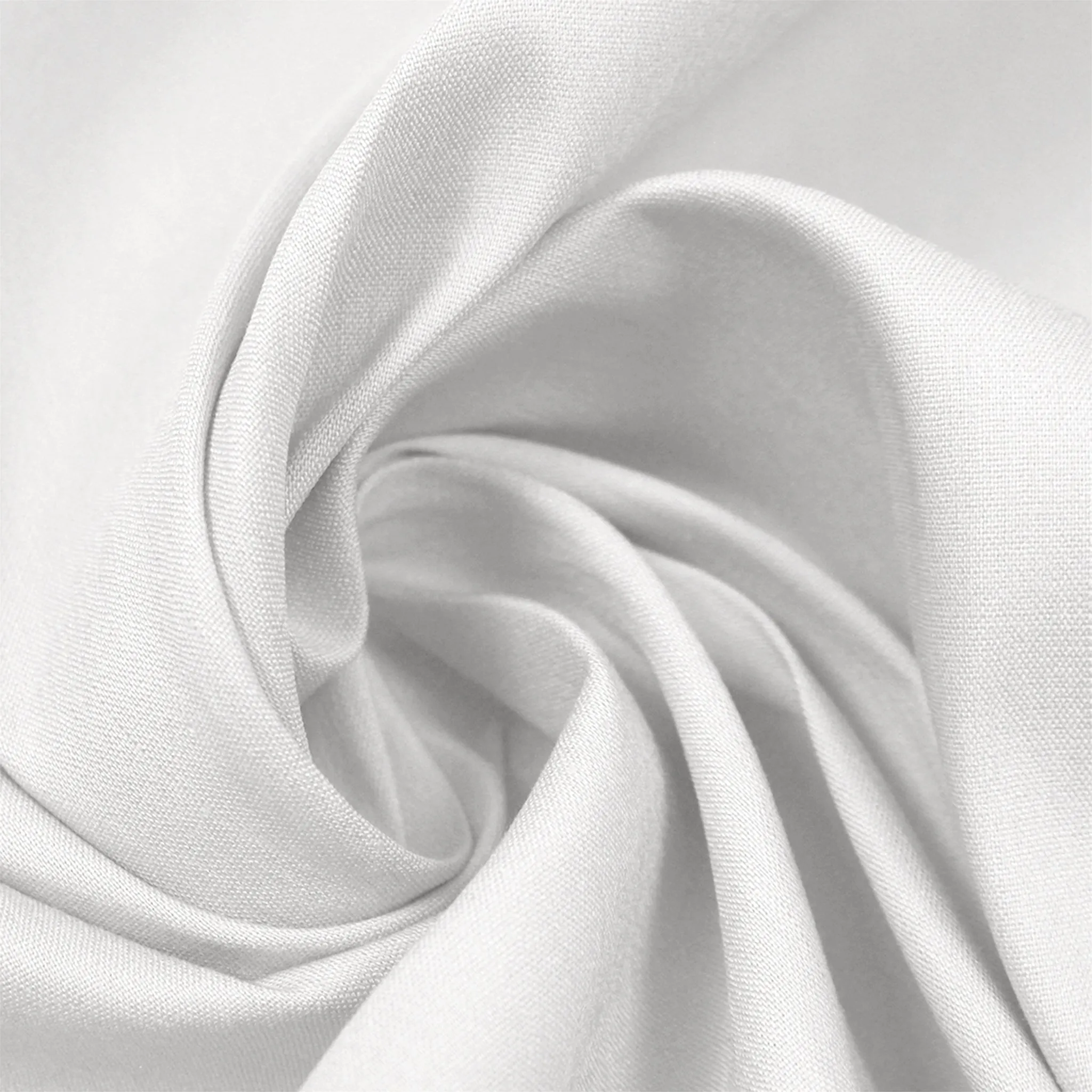 European linen/rayon stretch woven -white