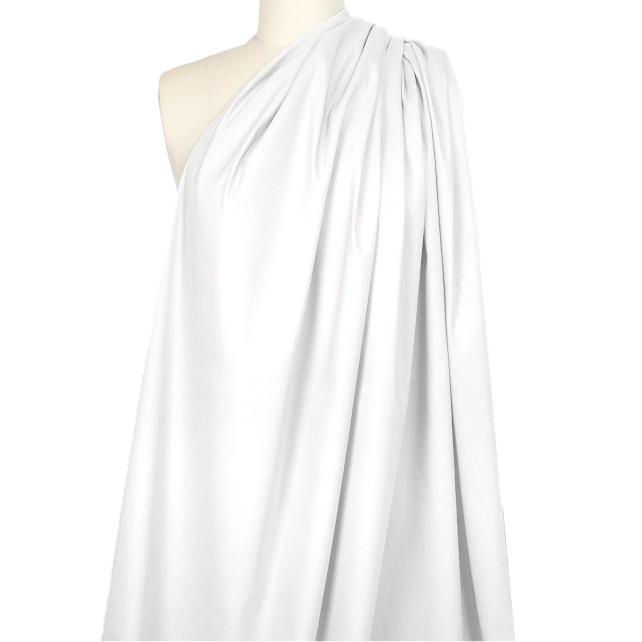 European linen/rayon stretch woven -white