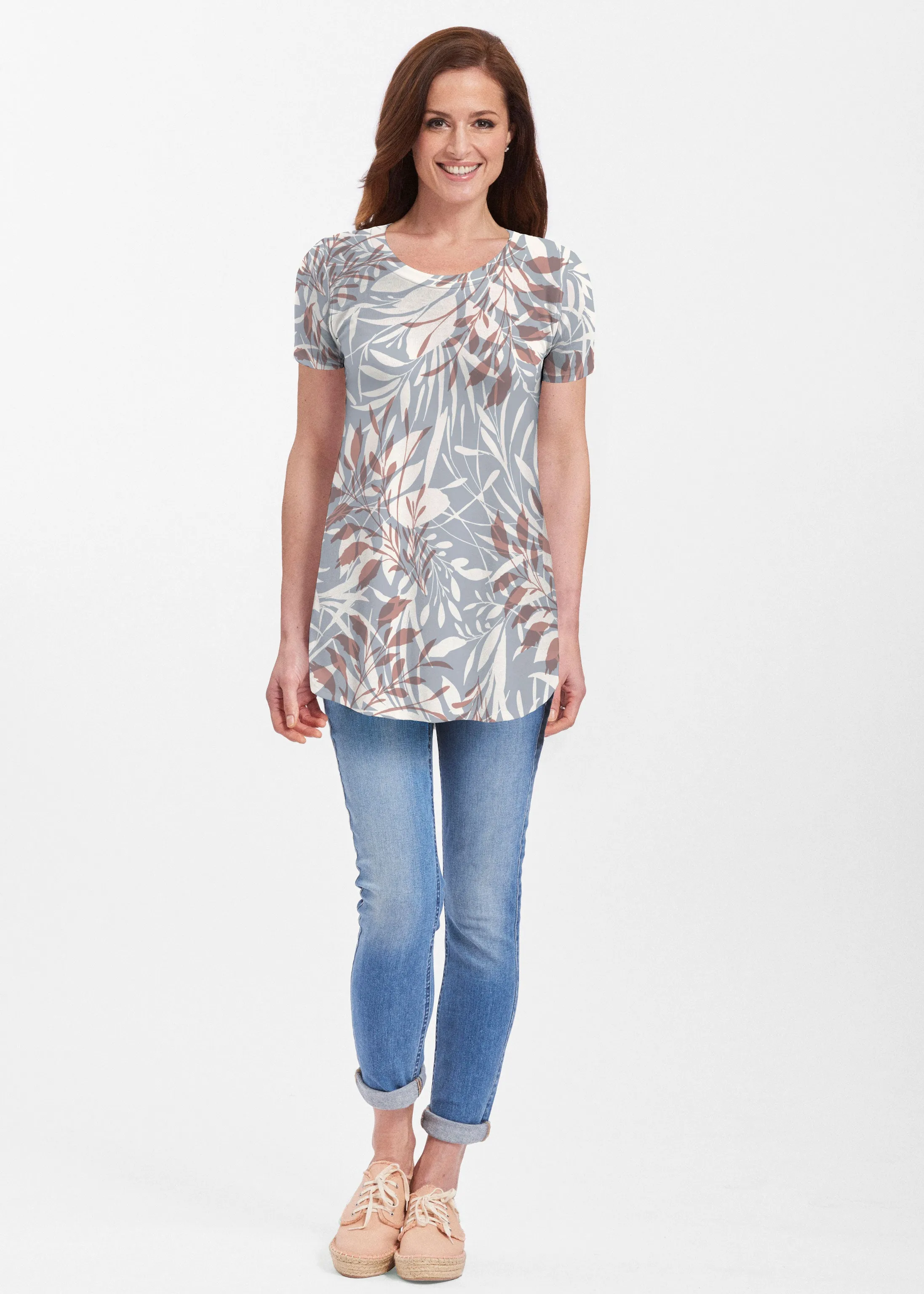 Fall Foliage (8013) ~ Short Sleeve Butterknit tunic