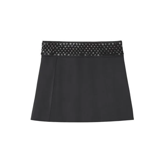 Farah Embroidered Skirt - Black
