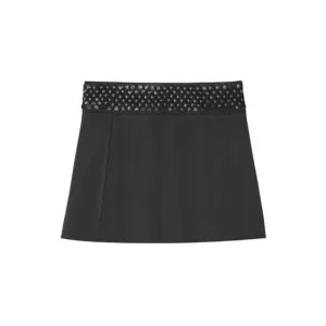 Farah Embroidered Skirt - Black