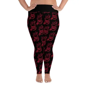 Flamedrop Plus Size Leggings - both legs