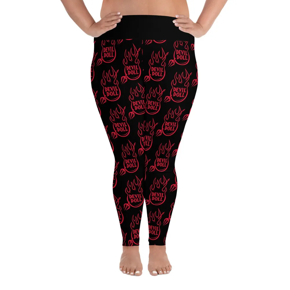 Flamedrop Plus Size Leggings - both legs