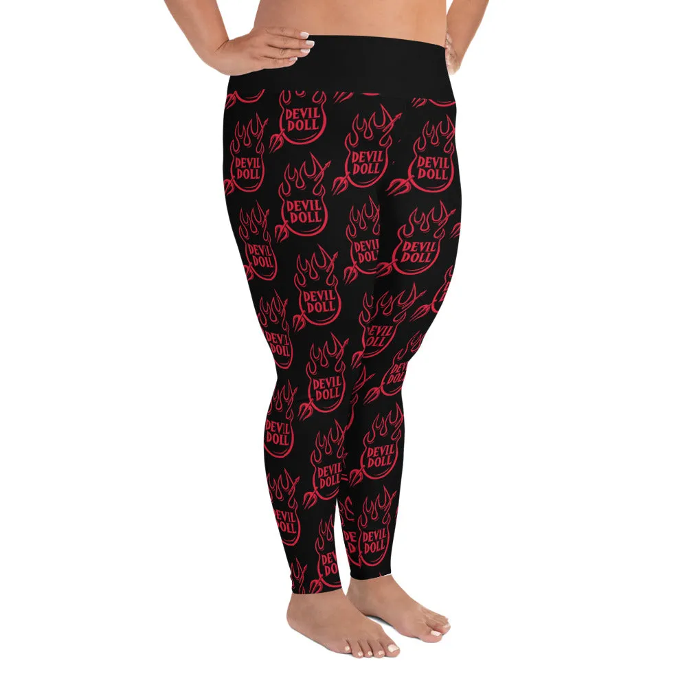 Flamedrop Plus Size Leggings - both legs
