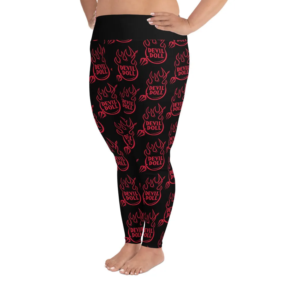 Flamedrop Plus Size Leggings - both legs