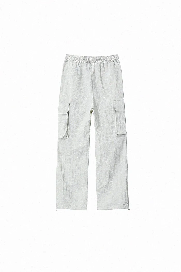 Flap Pocket Drawstring Cargo Pants