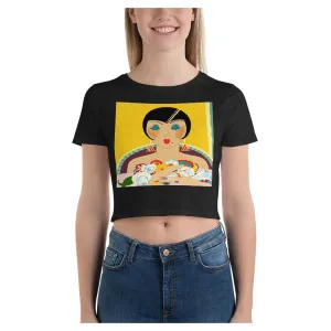 Floral Flapper Girl Crop Tee
