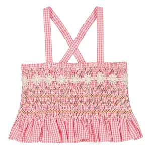 Florentina Pink Vichy Crop Top