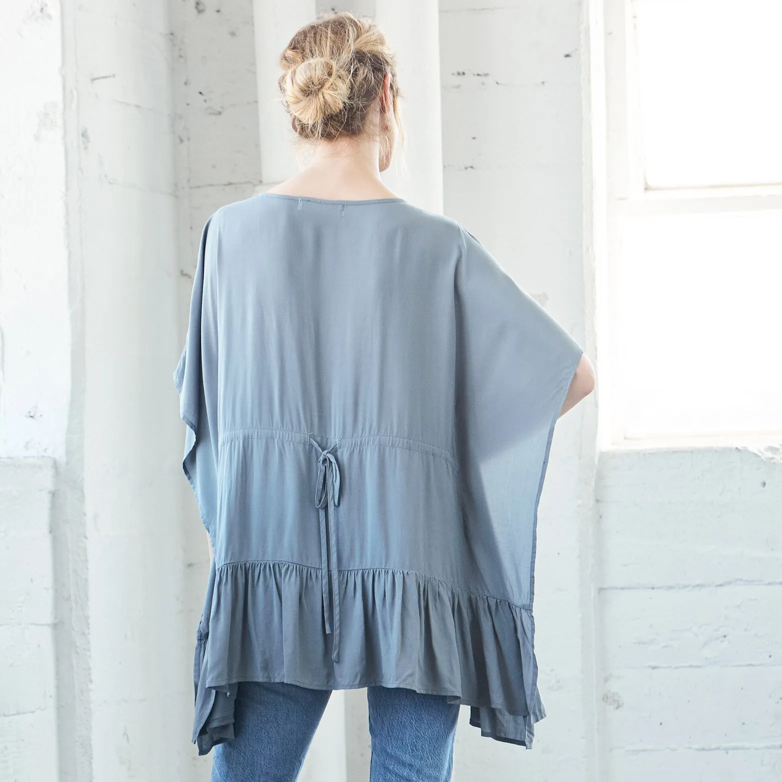 Florid Embroidery Kimono Top