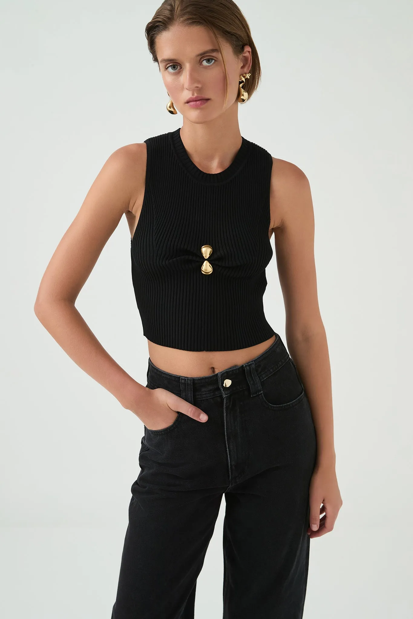 Focal Knit Top