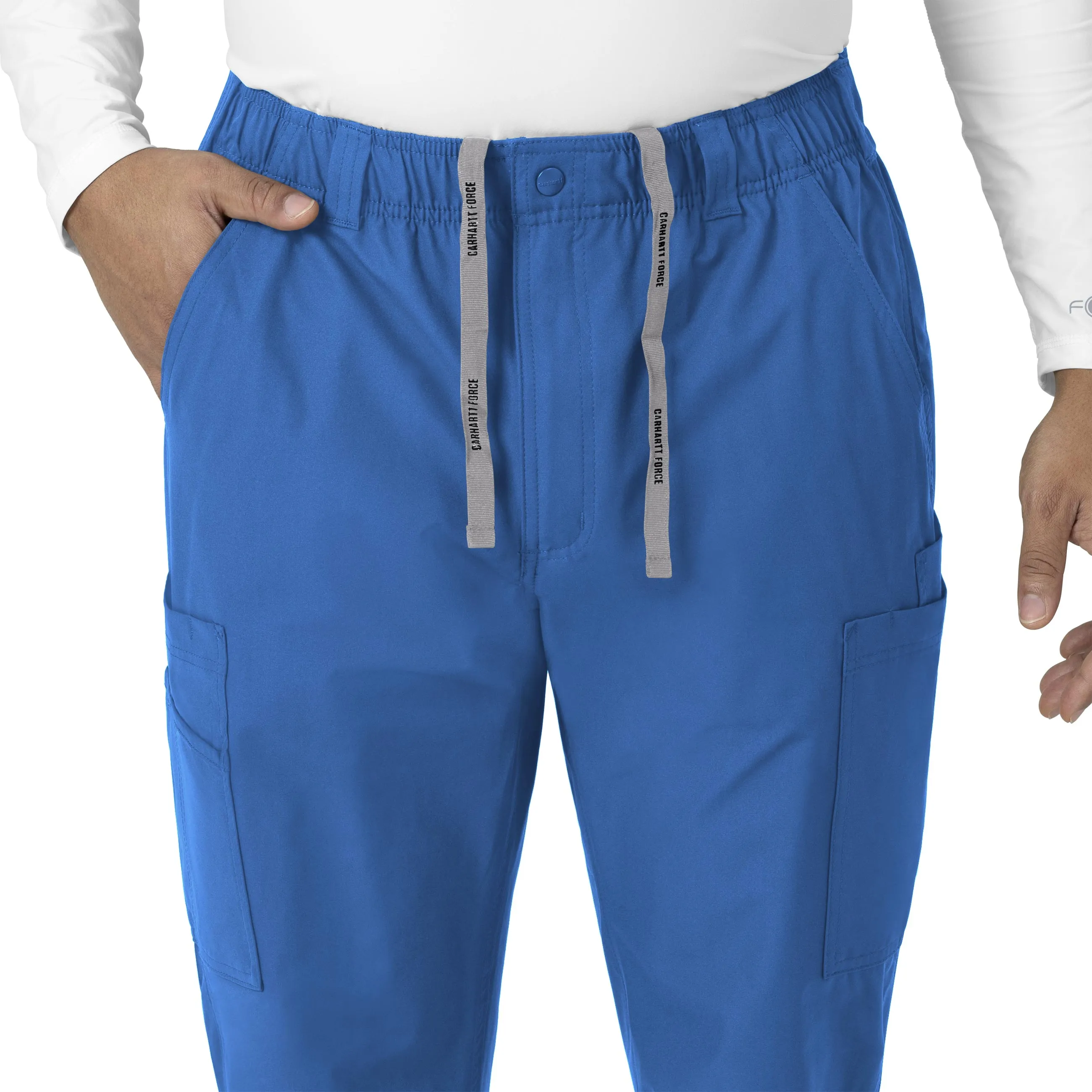 Force Essentials C56113 Men's Straight Leg Cargo Scrub Pants Royal