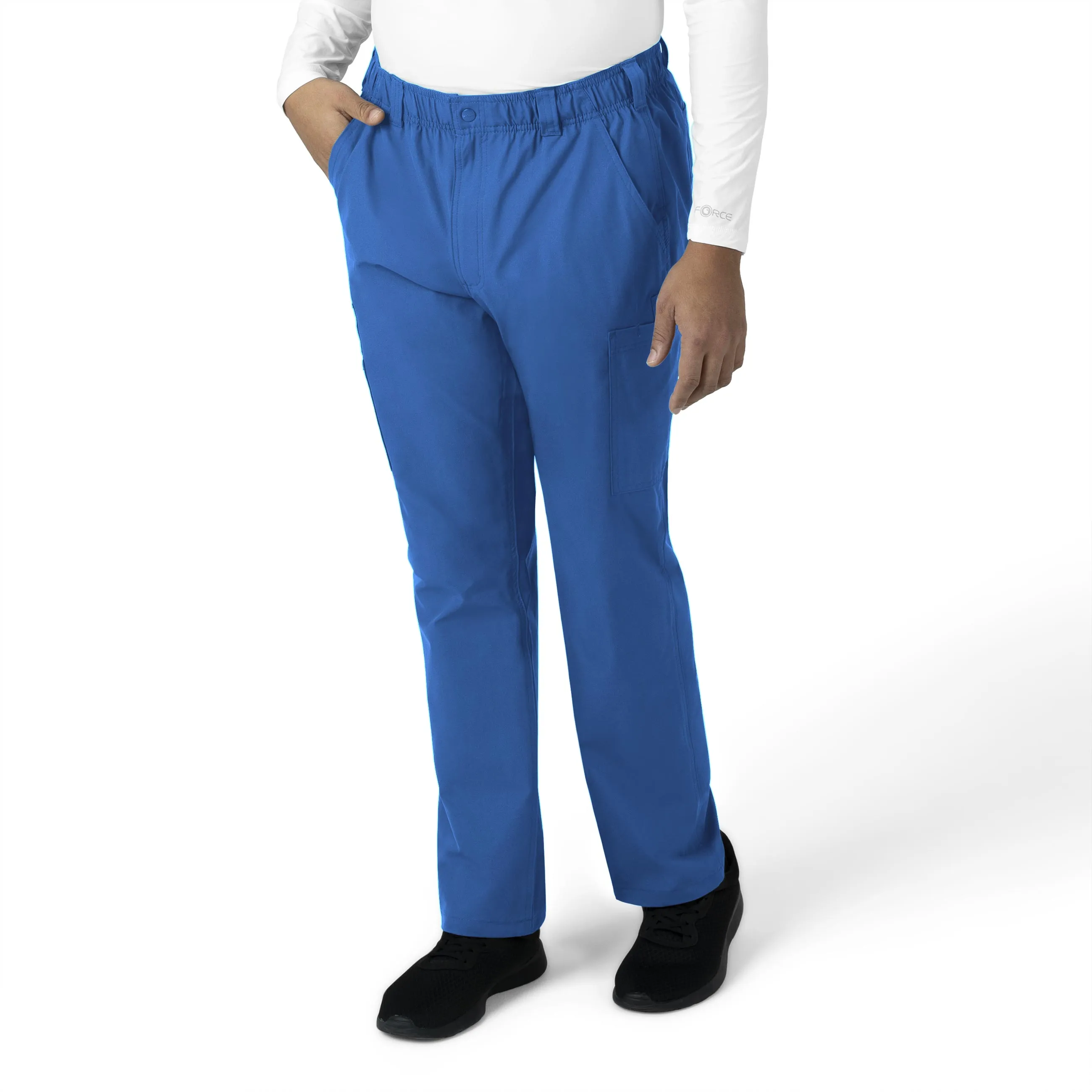 Force Essentials C56113 Men's Straight Leg Cargo Scrub Pants Royal