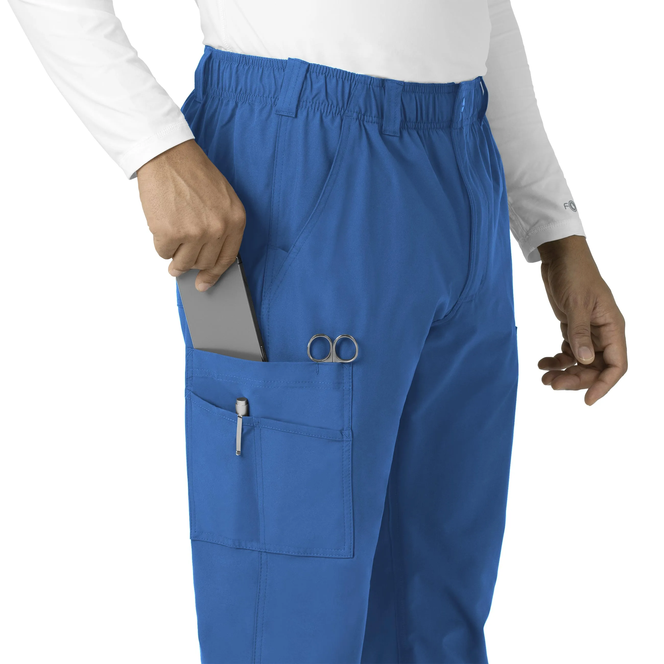Force Essentials C56113 Men's Straight Leg Cargo Scrub Pants Royal