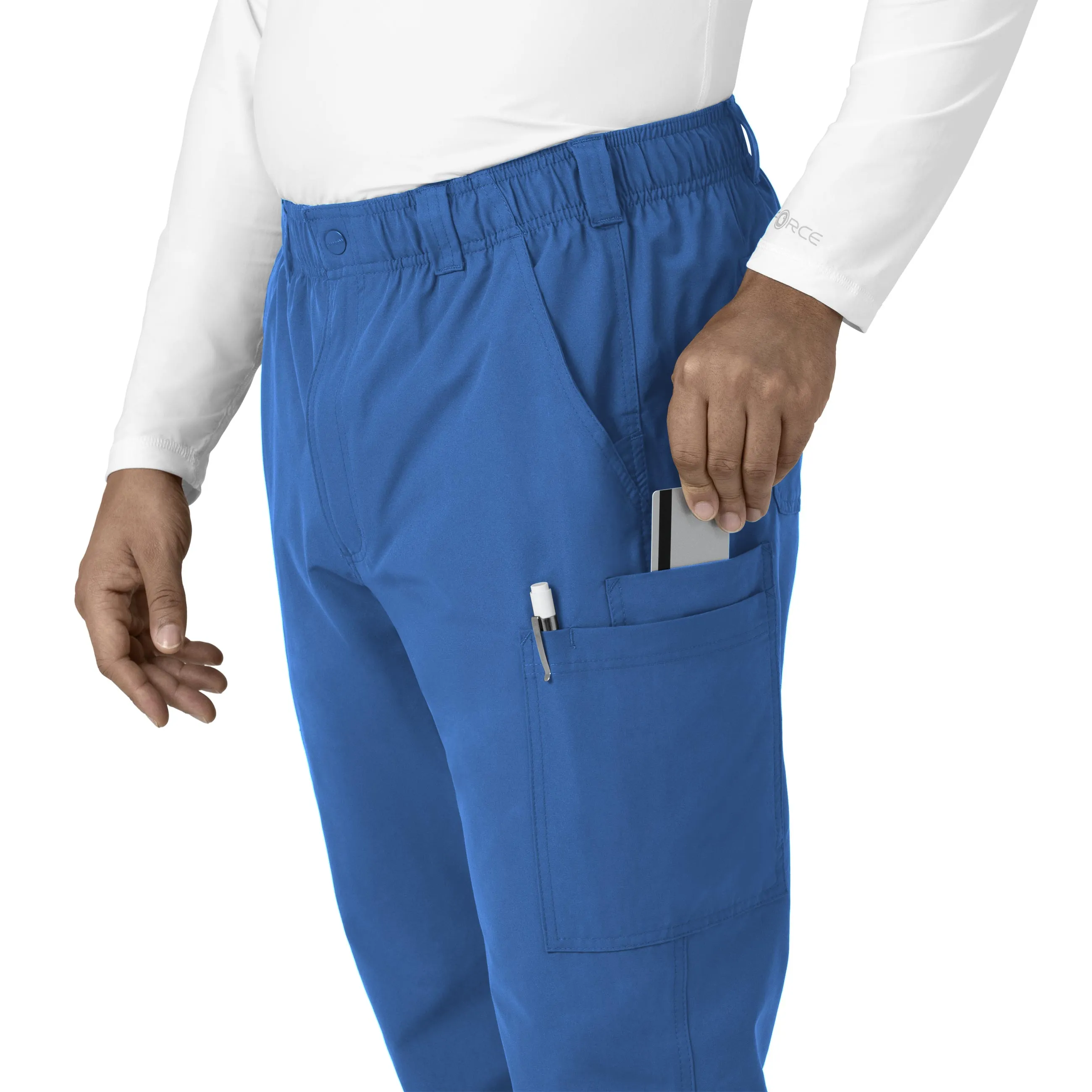 Force Essentials C56113 Men's Straight Leg Cargo Scrub Pants Royal