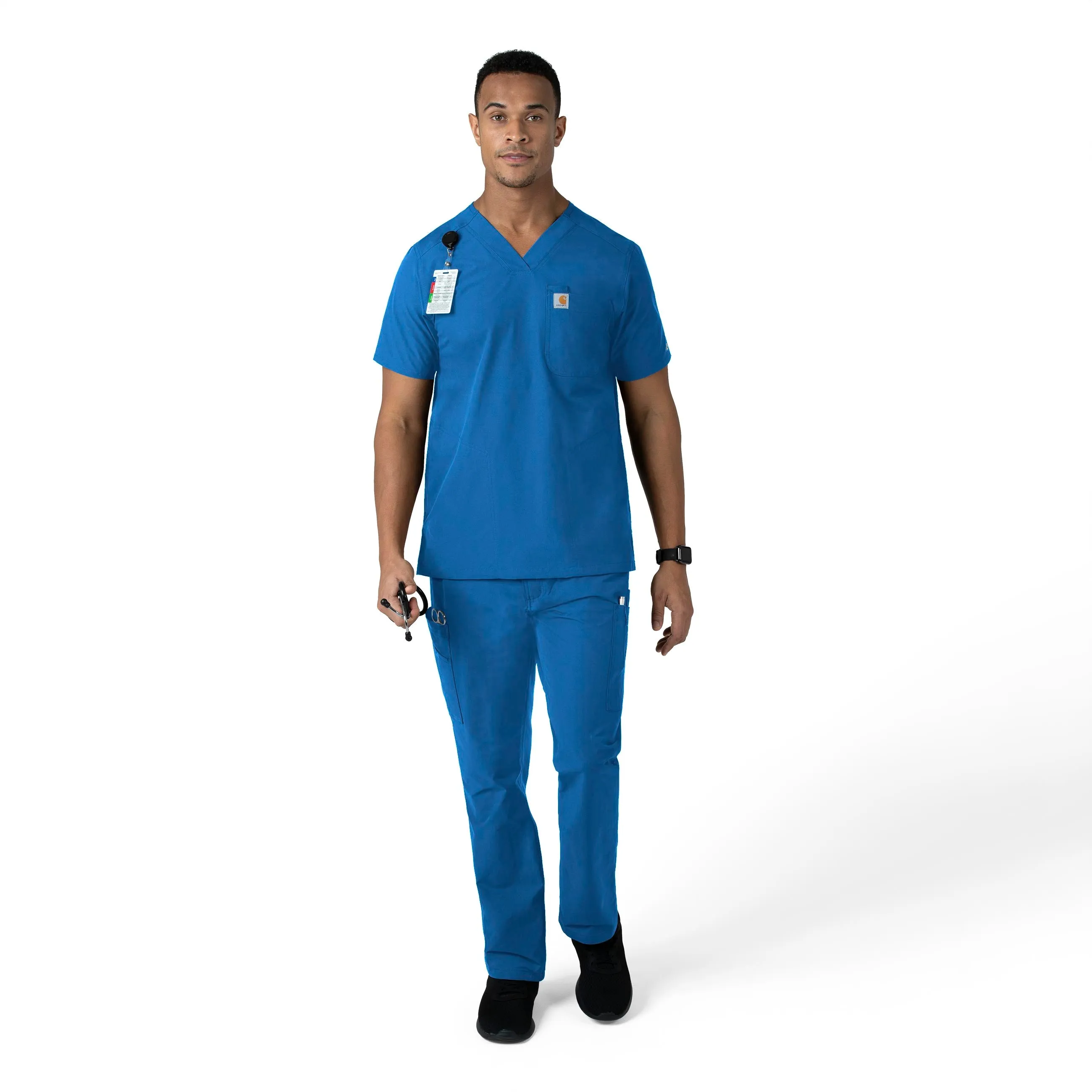 Force Essentials C56113 Men's Straight Leg Cargo Scrub Pants Royal