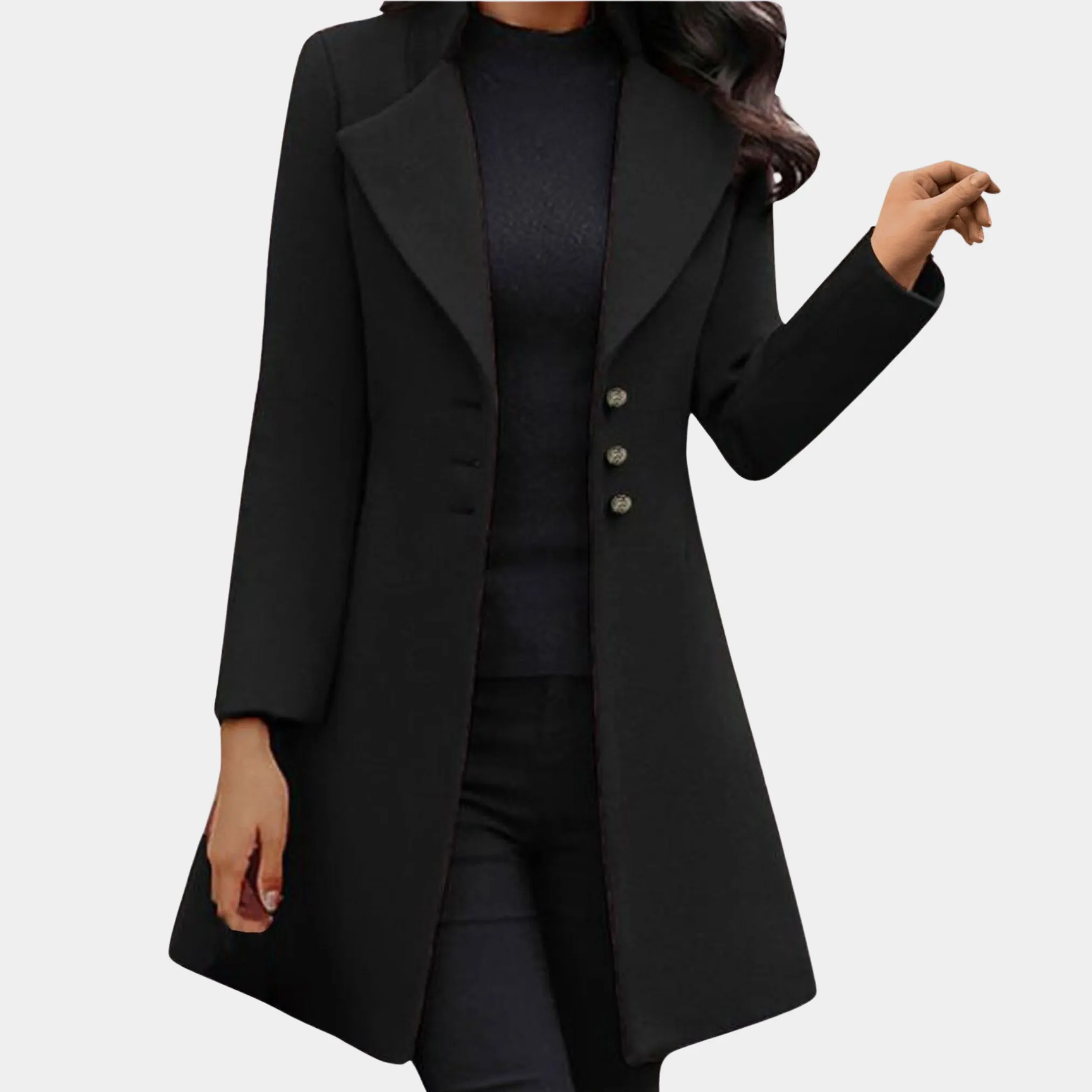 Freya | Italian Long-Sleeve Wool Coat