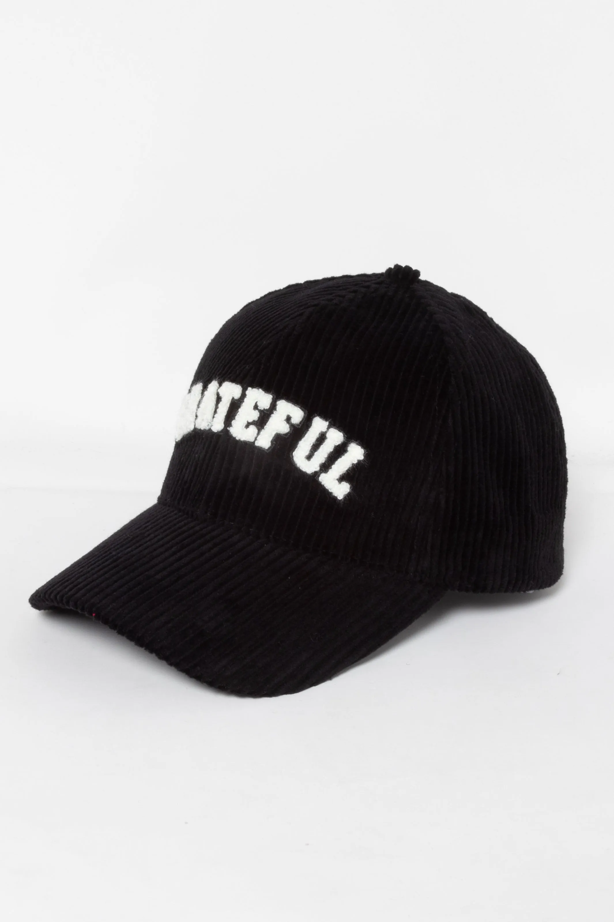 FWCAP2213-Chenille GRATEFULL corduroy baseball CAP
