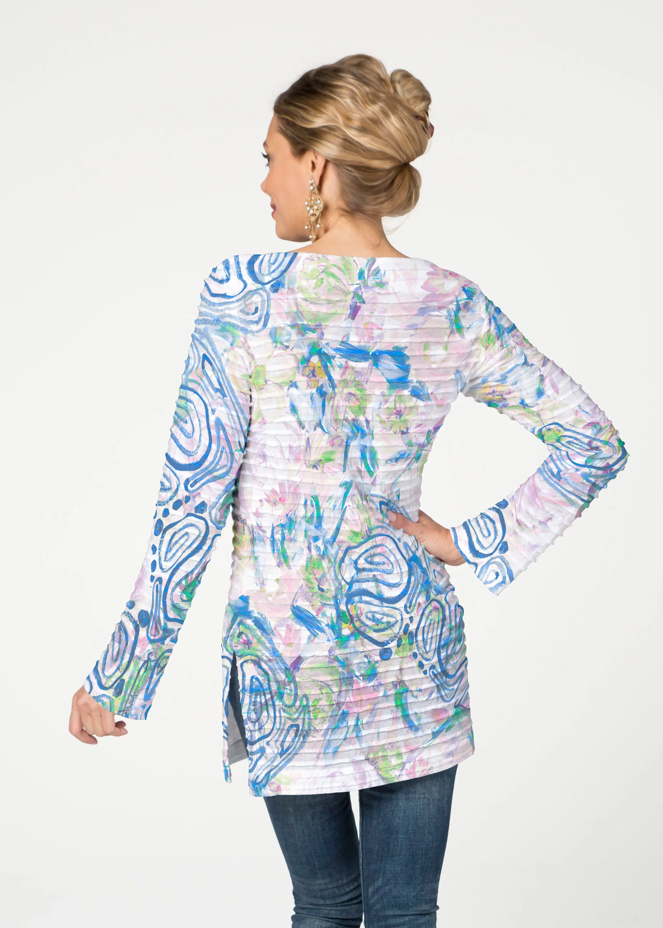 GiGi (17251) ~ Banded Boatneck Tunic