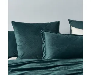 GIOIA CASA Corduroy Velvet Queen Bed Quilt Cover Set - FOREST GREEN