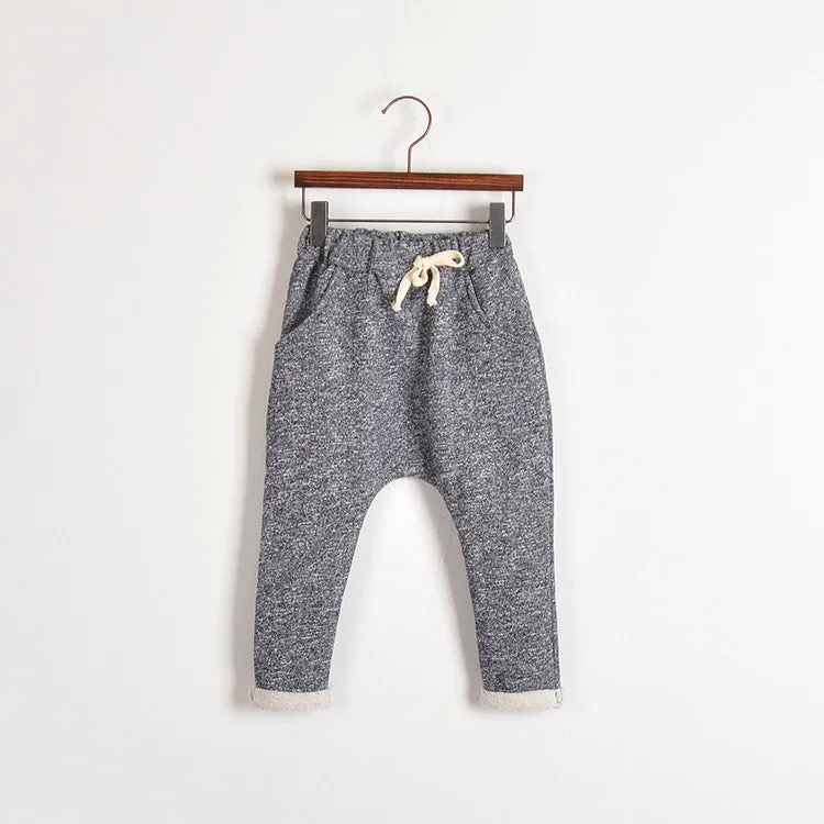 Girls & Boy Harem Capris Pants For Age 2-10 Cute Candy Color Terry Child Clothing Solid Kids Children Long Pants