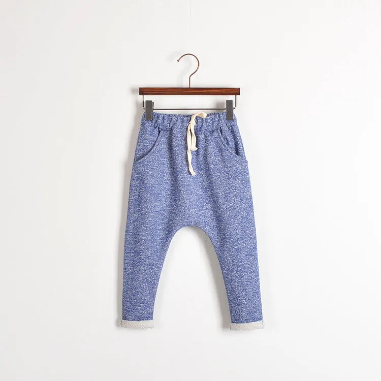 Girls & Boy Harem Capris Pants For Age 2-10 Cute Candy Color Terry Child Clothing Solid Kids Children Long Pants