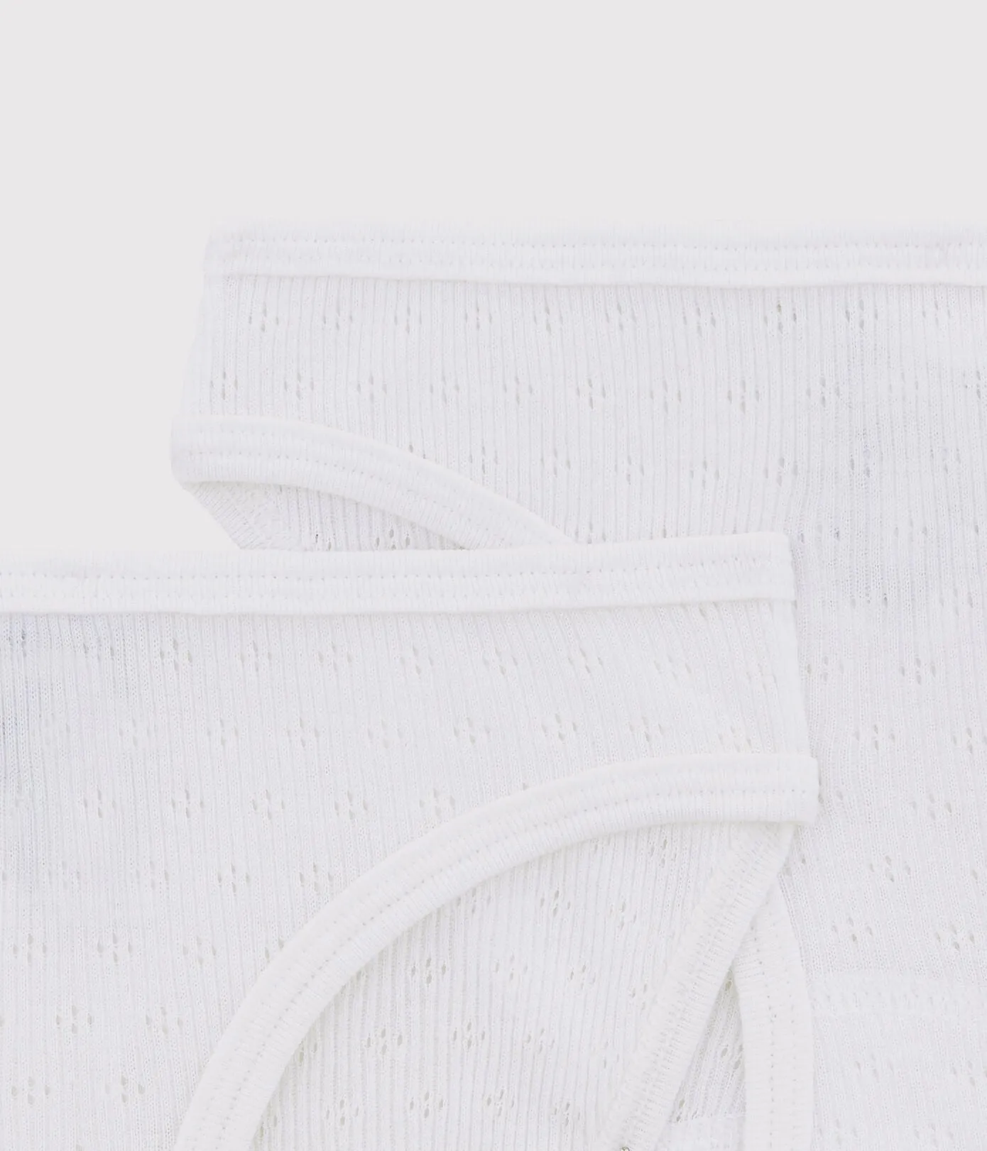 GIRLS' OPENWORK ORGANIC COTTON BRIEFS - 2 PACKS