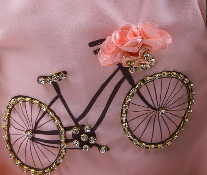 Girls Summer Pink Bicycle Set