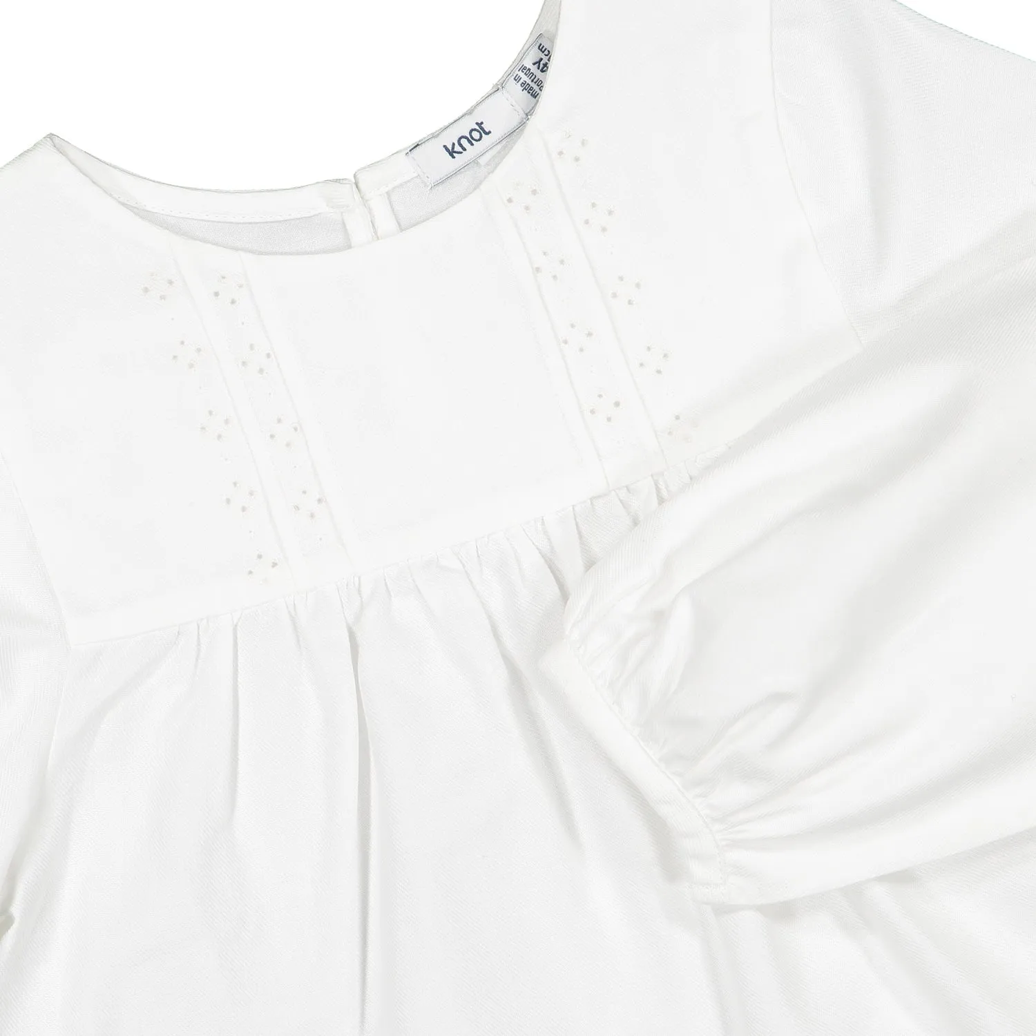 Girls White Cotton Blouse