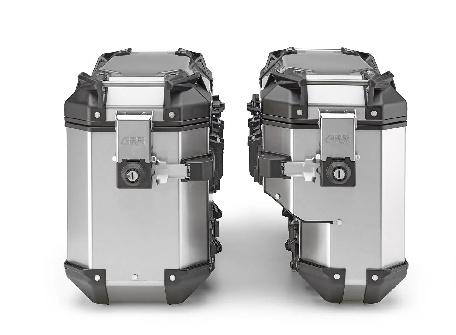 Givi Trekker Outback EVO 37 & 33 lt Cam-Side Cases Silver (pair)