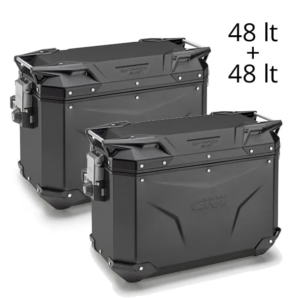 Givi Trekker Outback EVO 48 lt Cam-Side Cases Black (pair)