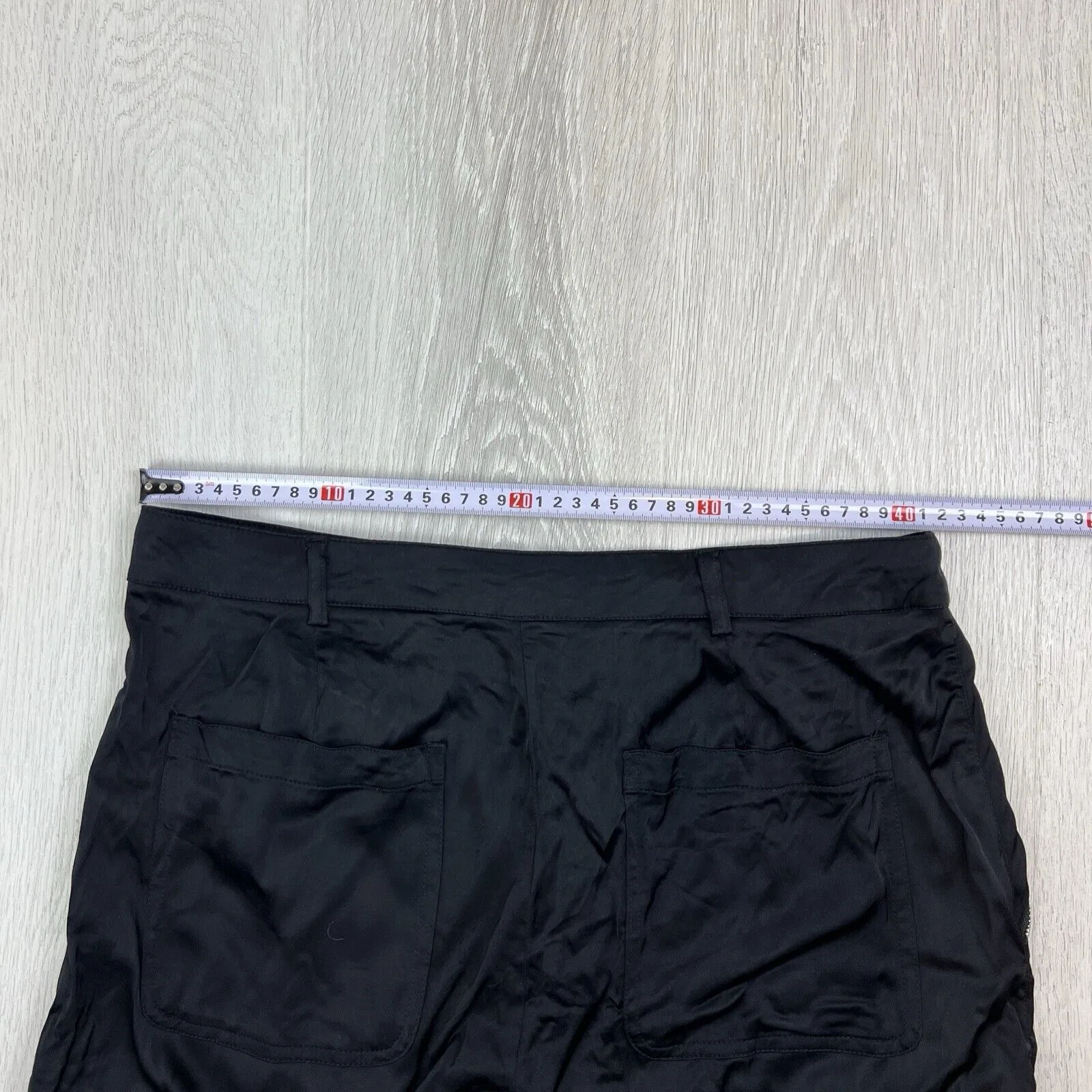 Glassons Womens Black Wide Leg Viscose Cargo Pants Size 14