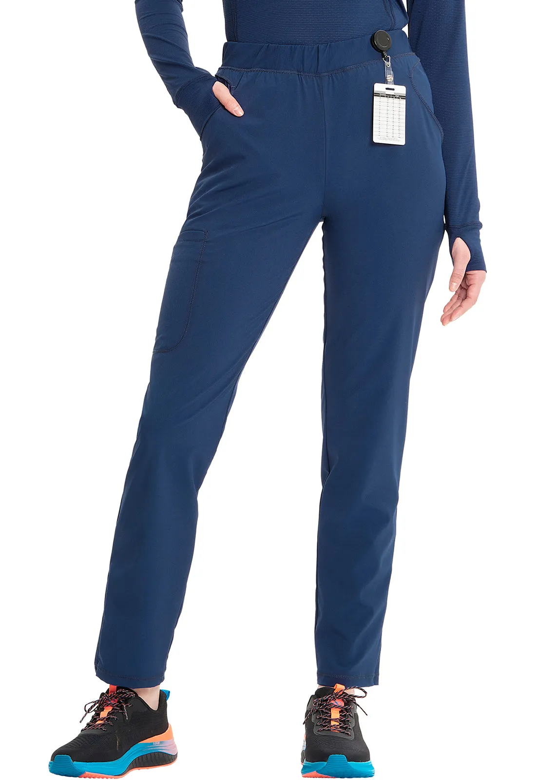 GNR8 IN120A Mid Rise Pull-on Tapered Leg Cargo Pants Navy