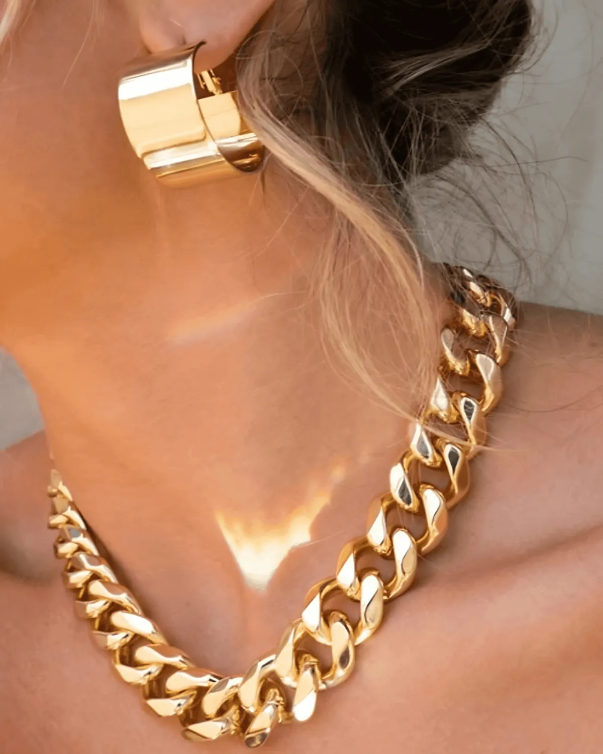 Gold Chunky Chain Necklace