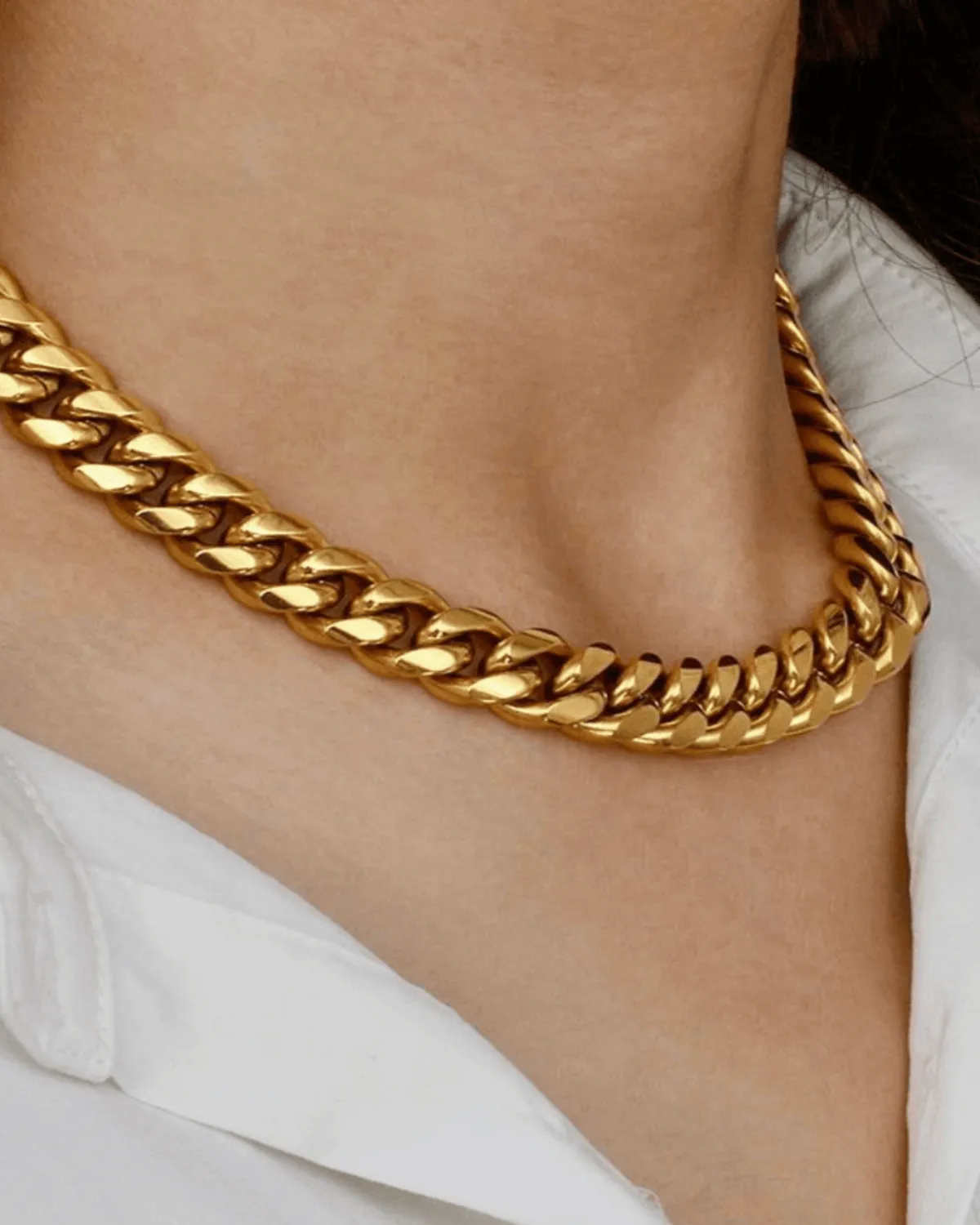 Gold Chunky Chain Necklace