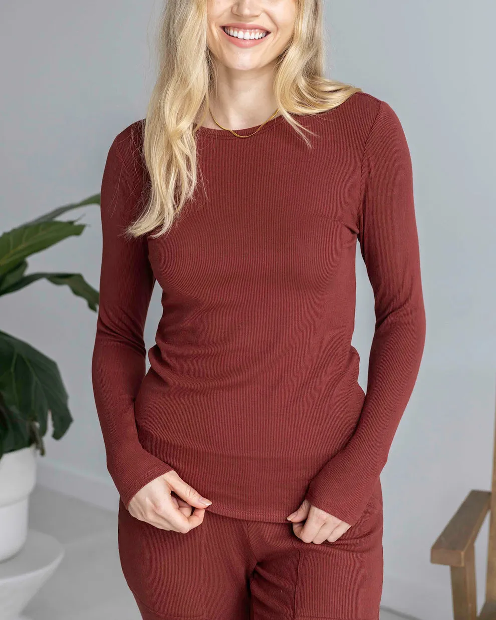 Grace & Lace Essential Ribbed Long Sleeve Tee