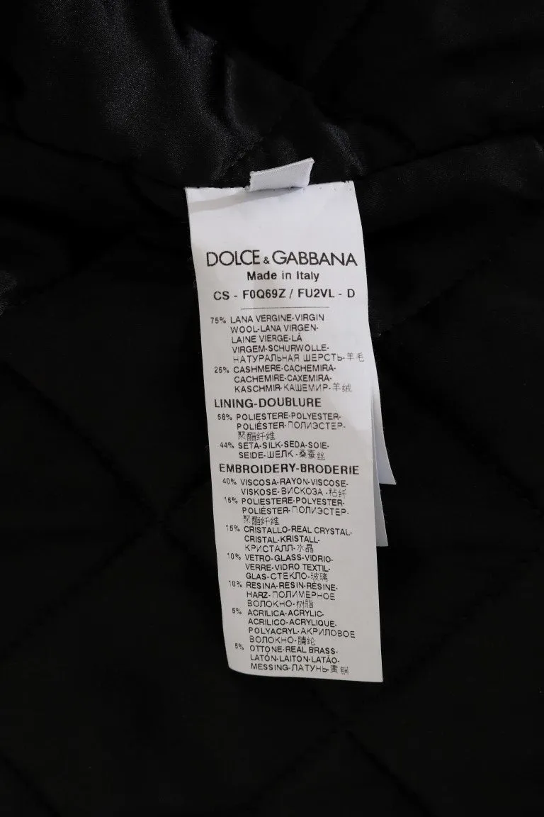 Gray Wool Cashmere Crystal Coat