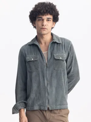 Green Corduroy Mens Overshirt