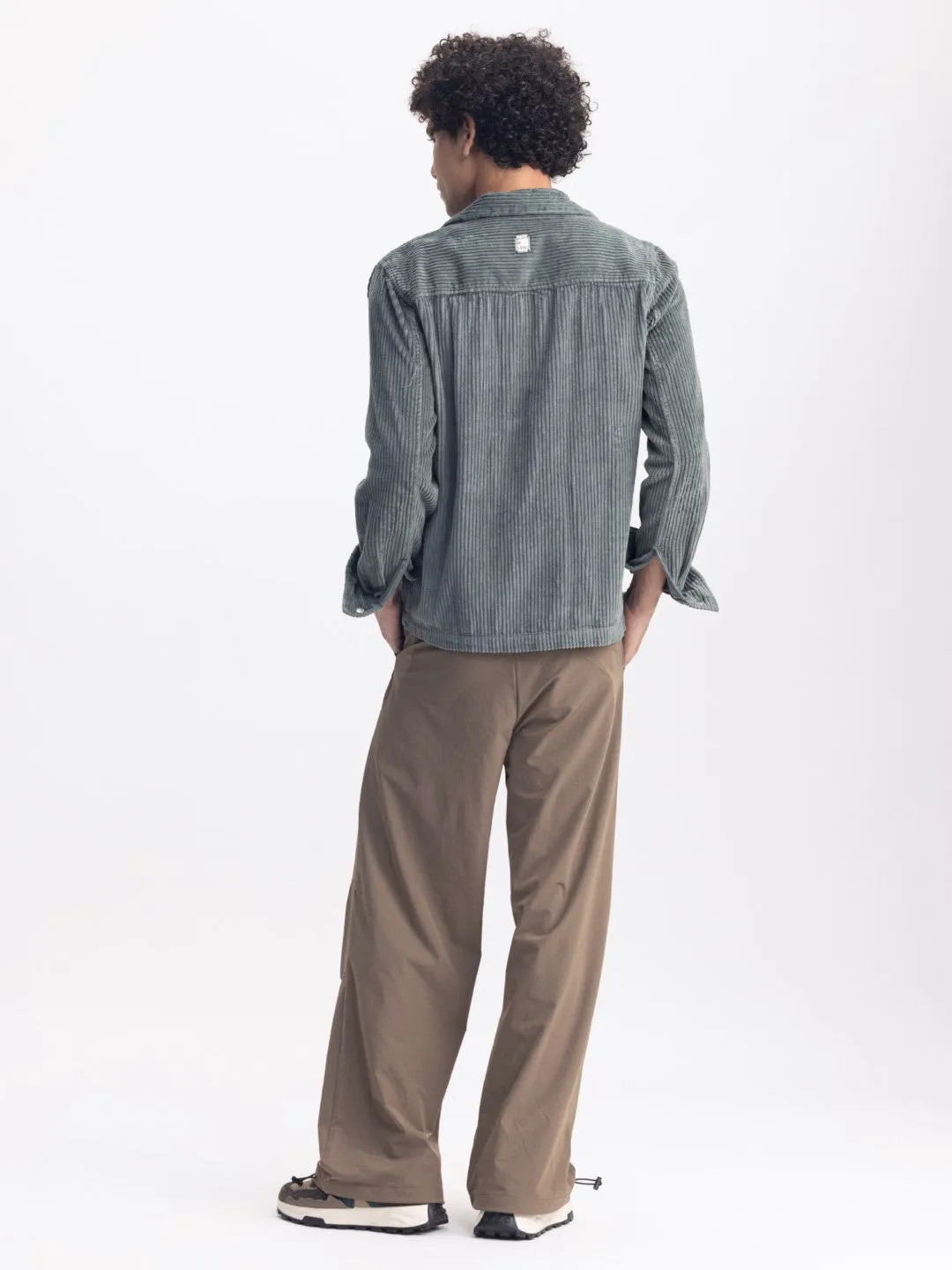 Green Corduroy Mens Overshirt