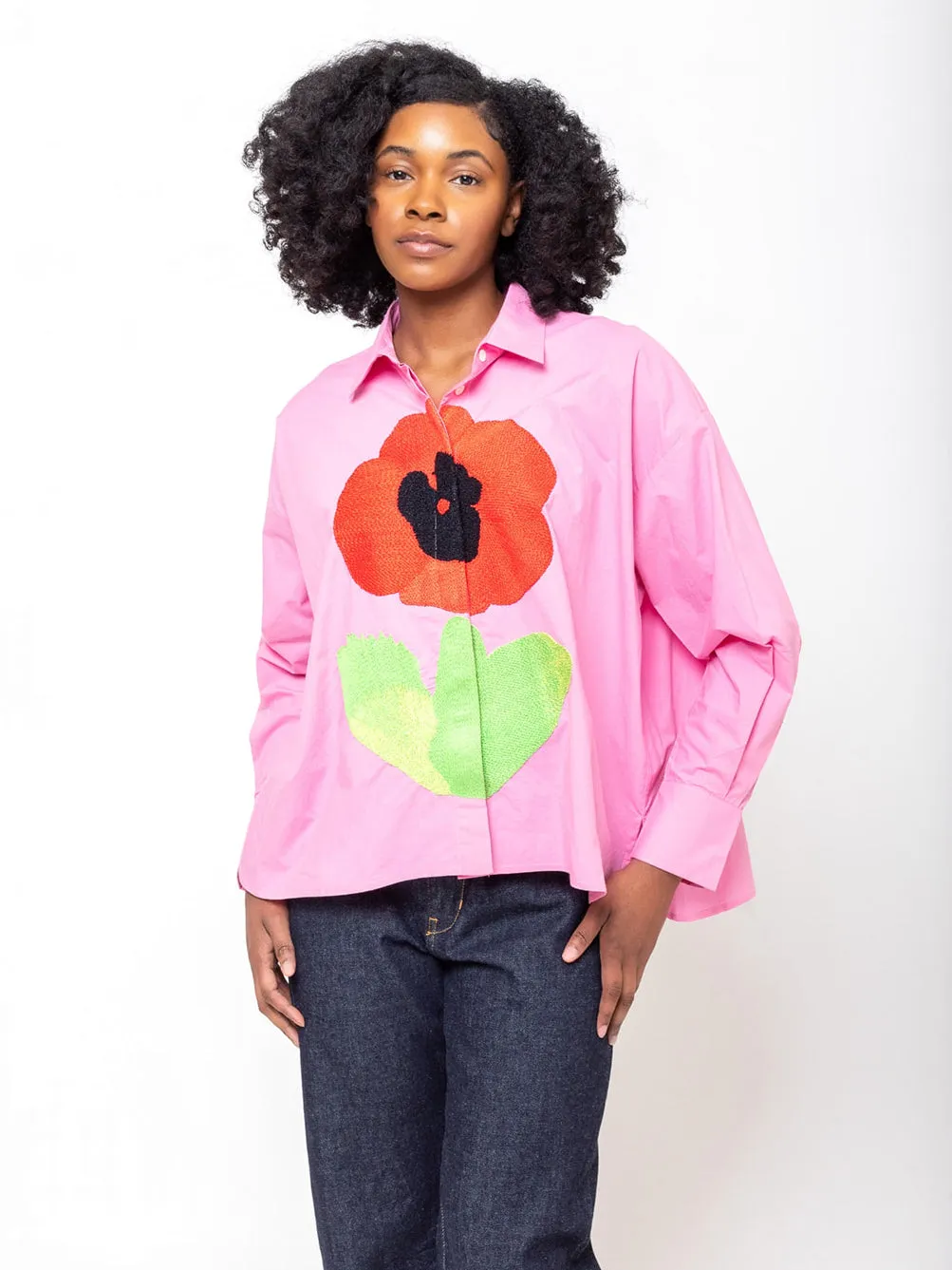 Greta Shirt - Rose Cocquelicot