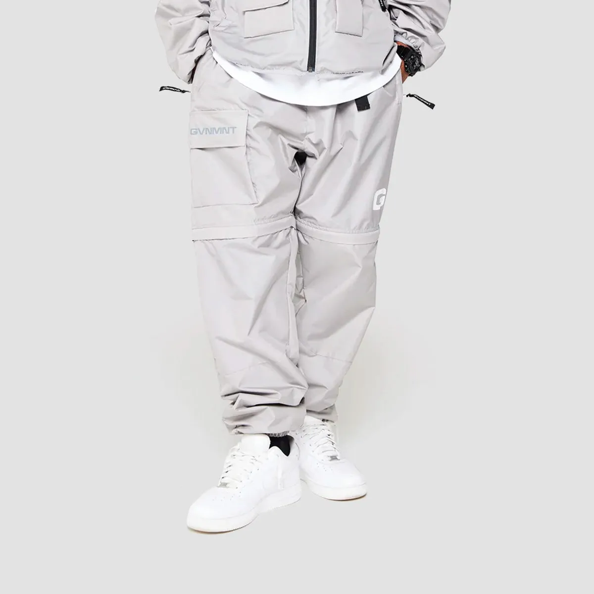 GVNMNT Hardwear 2 in 1 Cargo Pants / Shorts Grey