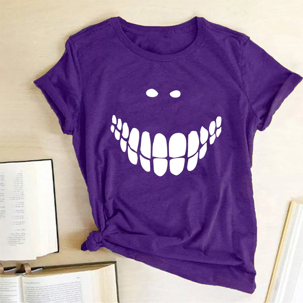 Halloween Printed T-shirt 2-Piece Set