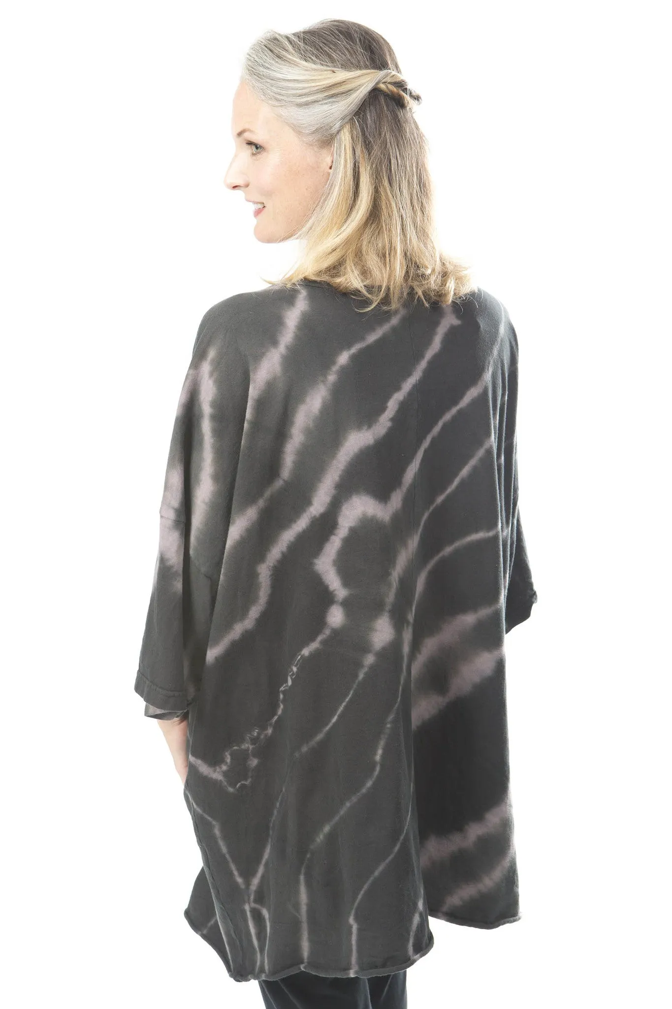 Hand Dyed Line Tunic Printed- Blue Fish Clothing