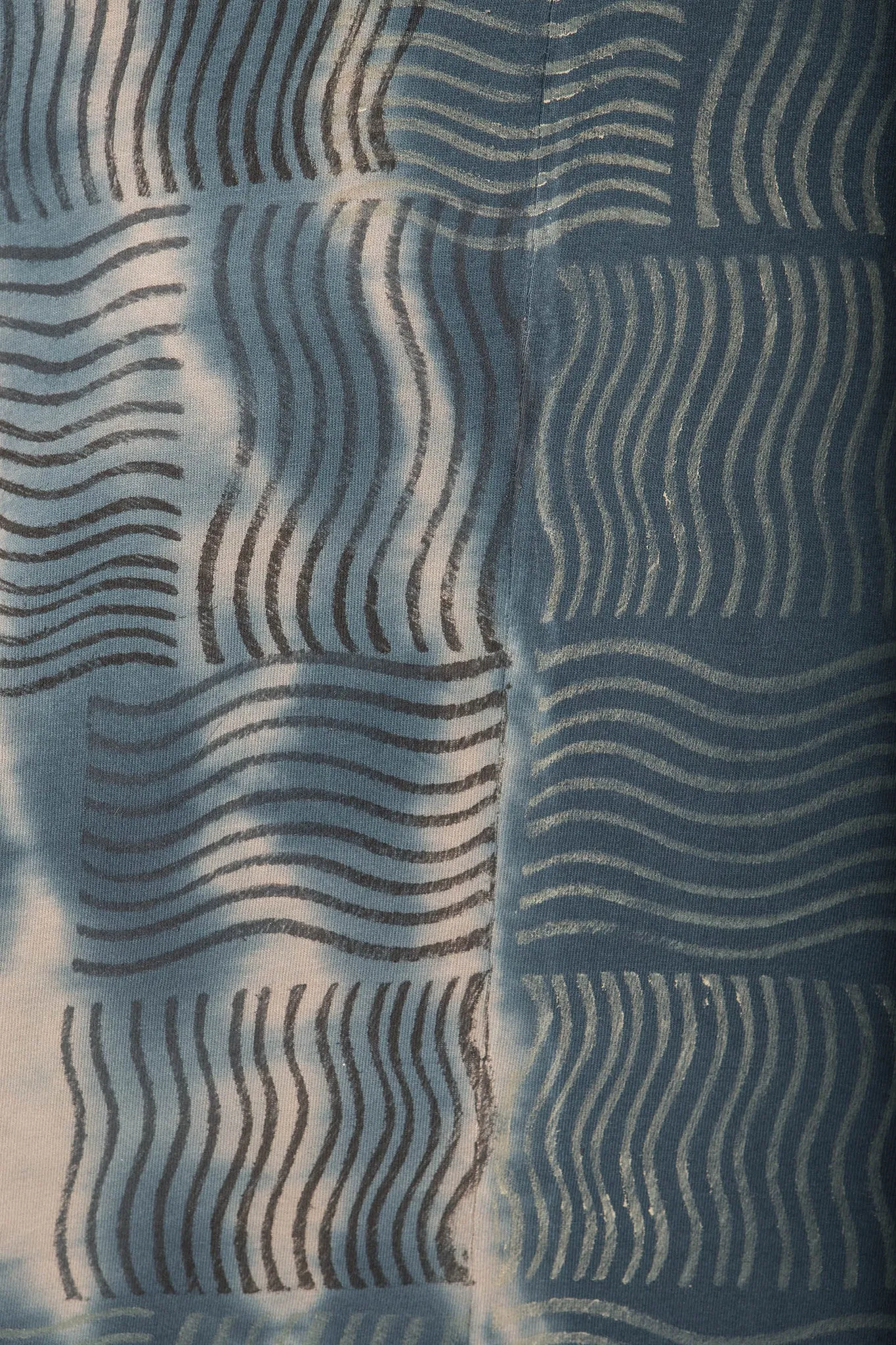 Hand Dyed Line Tunic Printed- Blue Fish Clothing