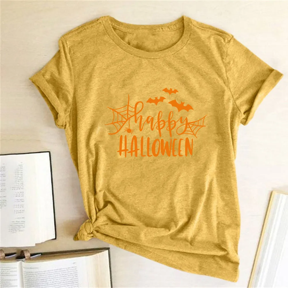 Happy Halloween Printed T-shirt