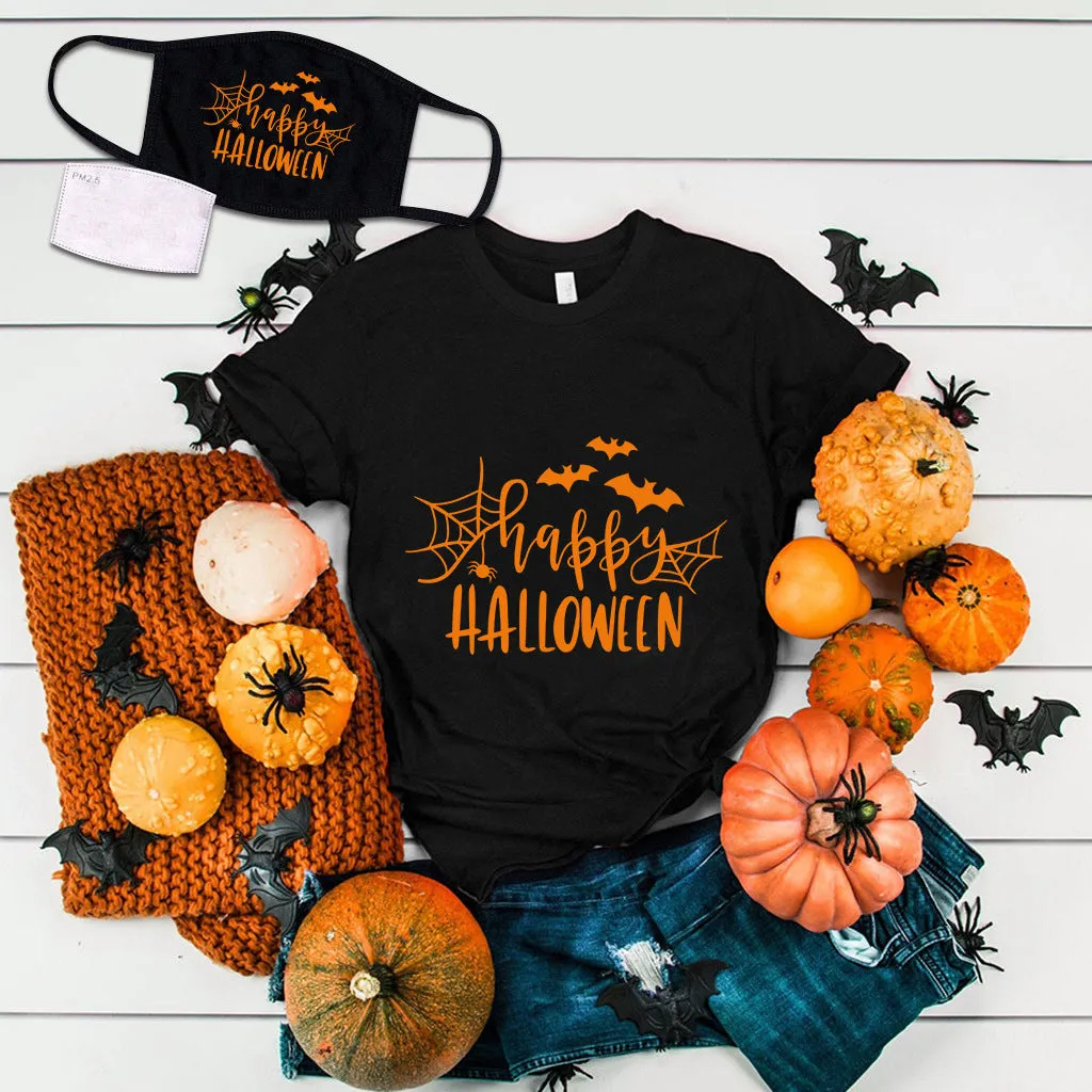 Happy Halloween Printed T-shirt