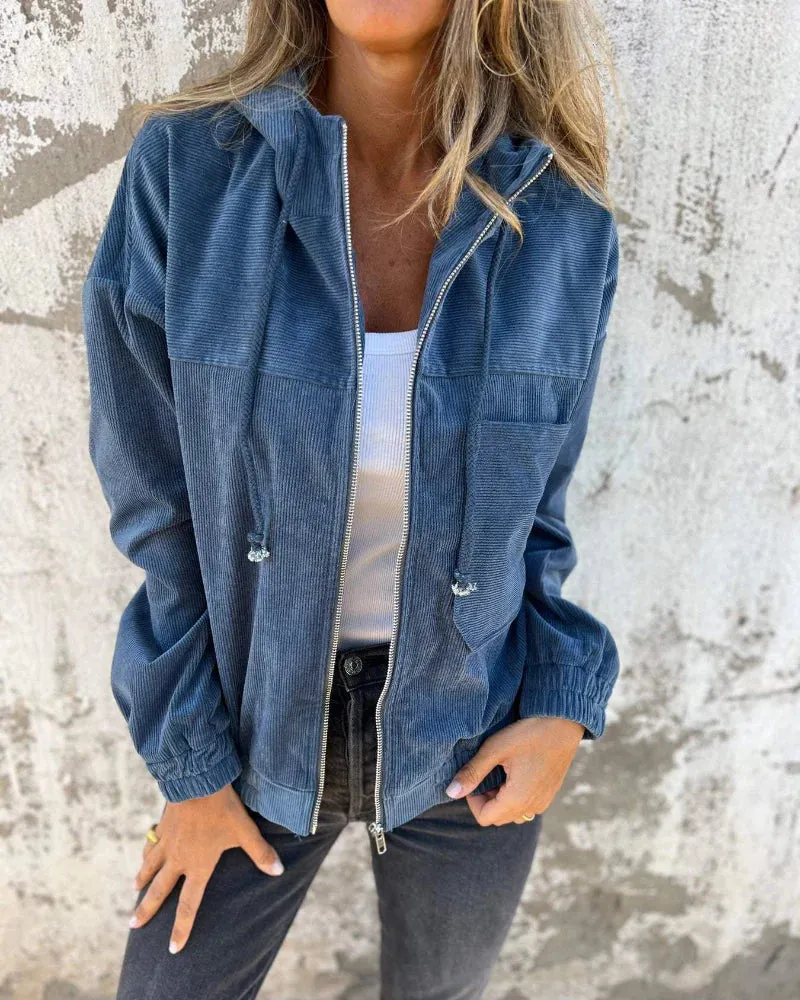 Harper Corduroy Zip-Up Jacket