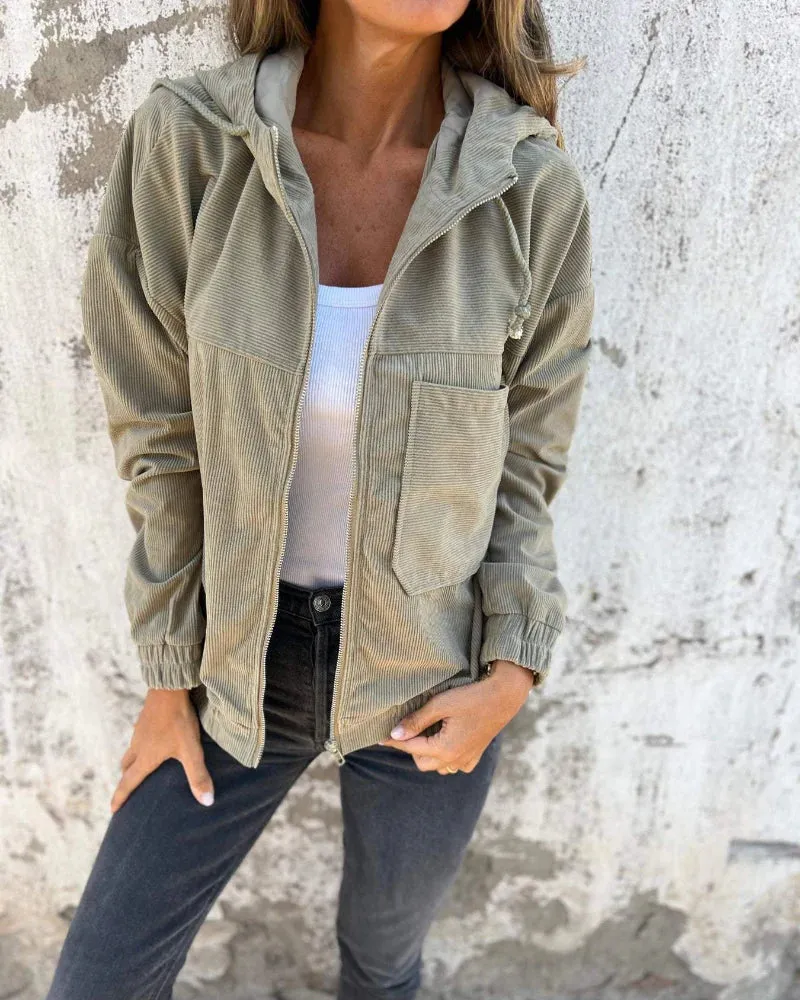 Harper Corduroy Zip-Up Jacket